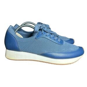 Banana Republic Recycled knit sneaker denim blue comfort casual 
Laceup sz 8 1/2